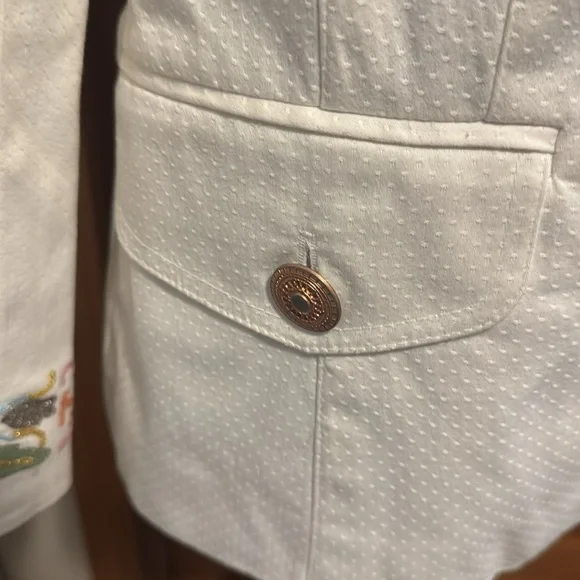 Kay Unger Embroidered Floral Women's Blazer Jacket - Picture 7 of 17